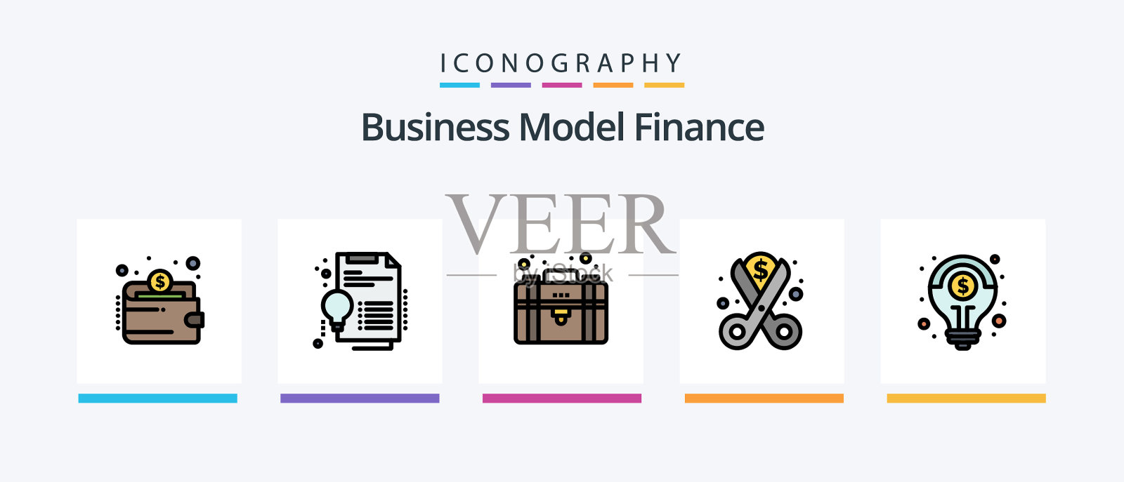 财务线填充了5个图标包包括图标素材