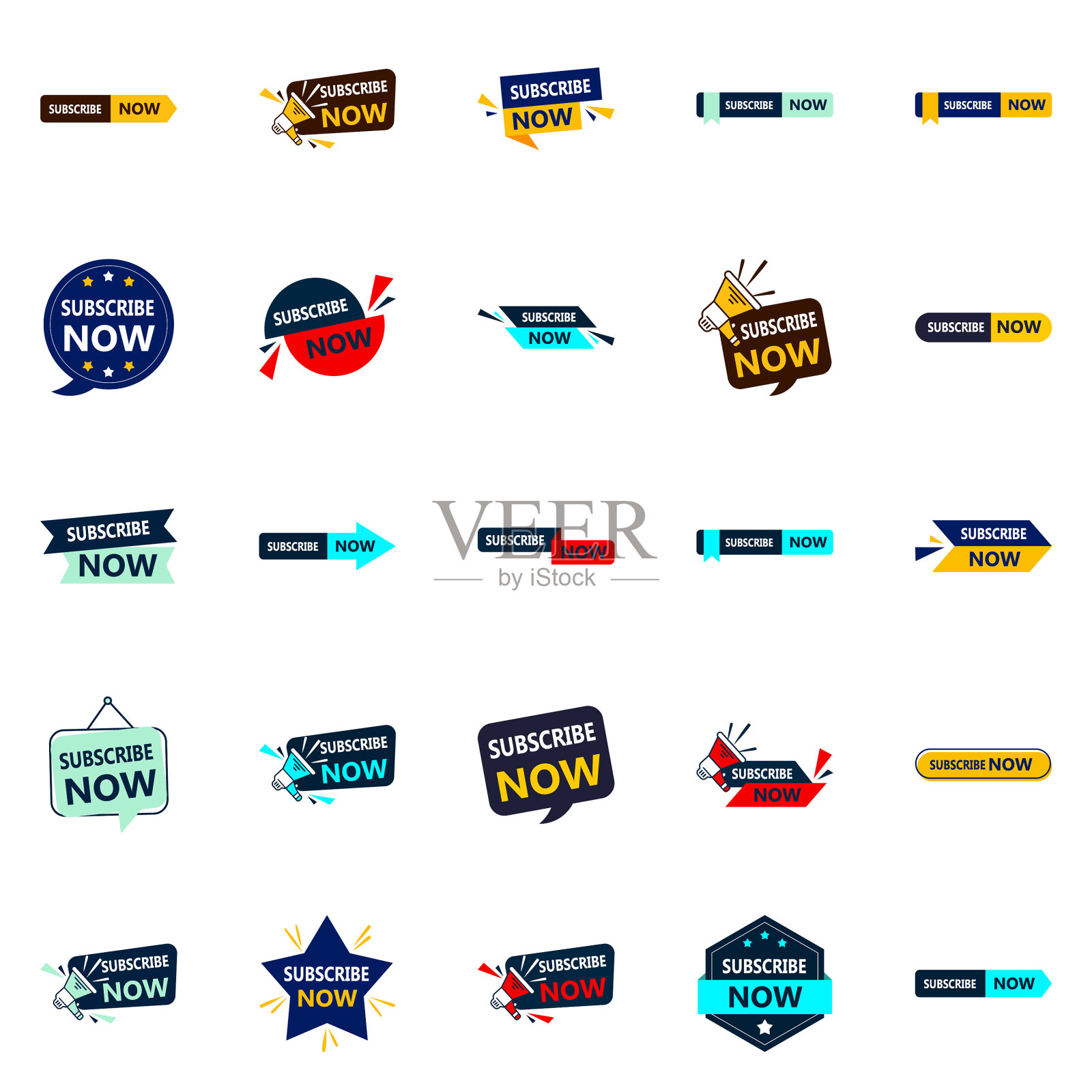 现在订阅25个横幅，专业的外观插画图片素材