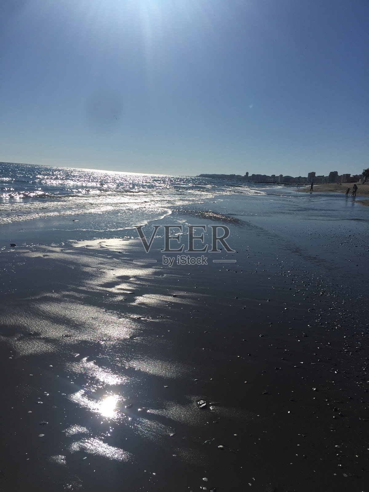 日落海滩照片摄影图片