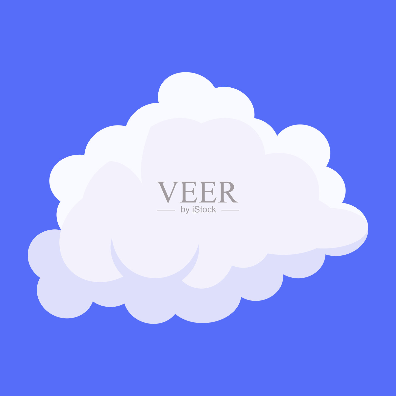 蓬松的云插画图片素材