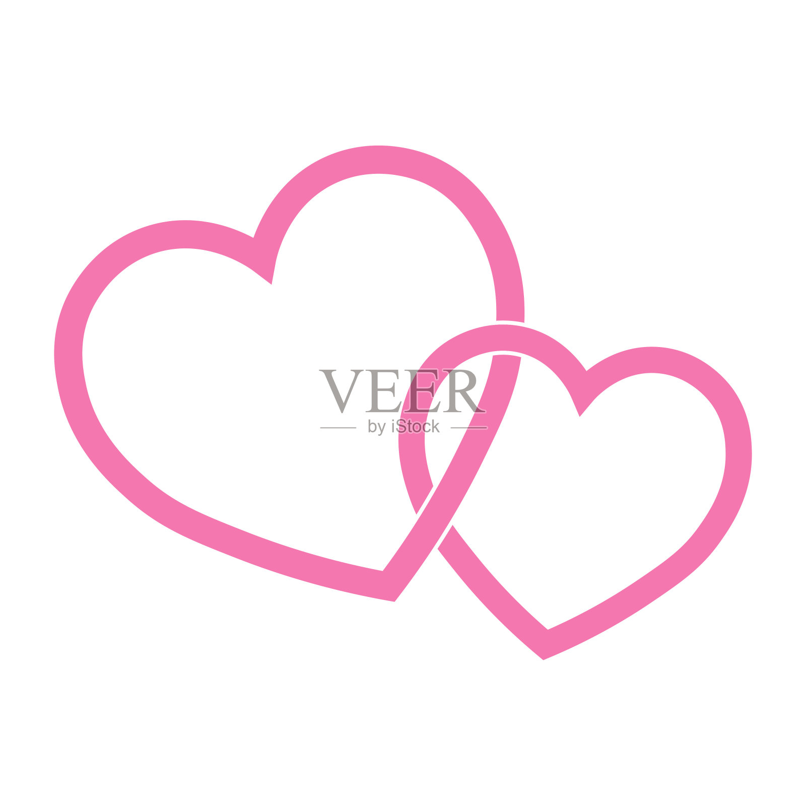 情人节心形图标的简单插图插画图片素材