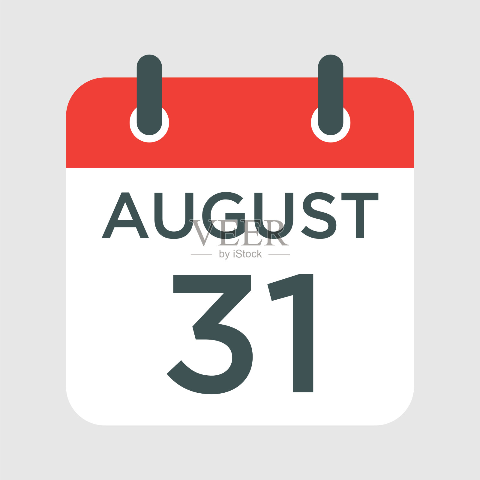 日历- 8月31日图标插图孤立矢量符号符号插画图片素材