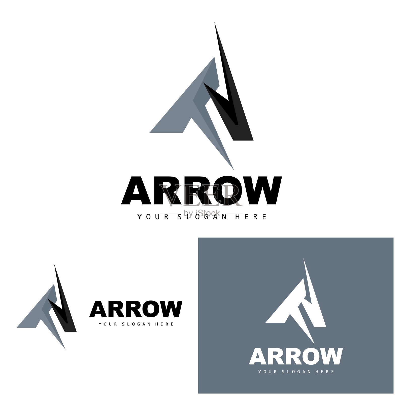 箭头方向标志，方向矢量图标，字母模型设计插画图片素材