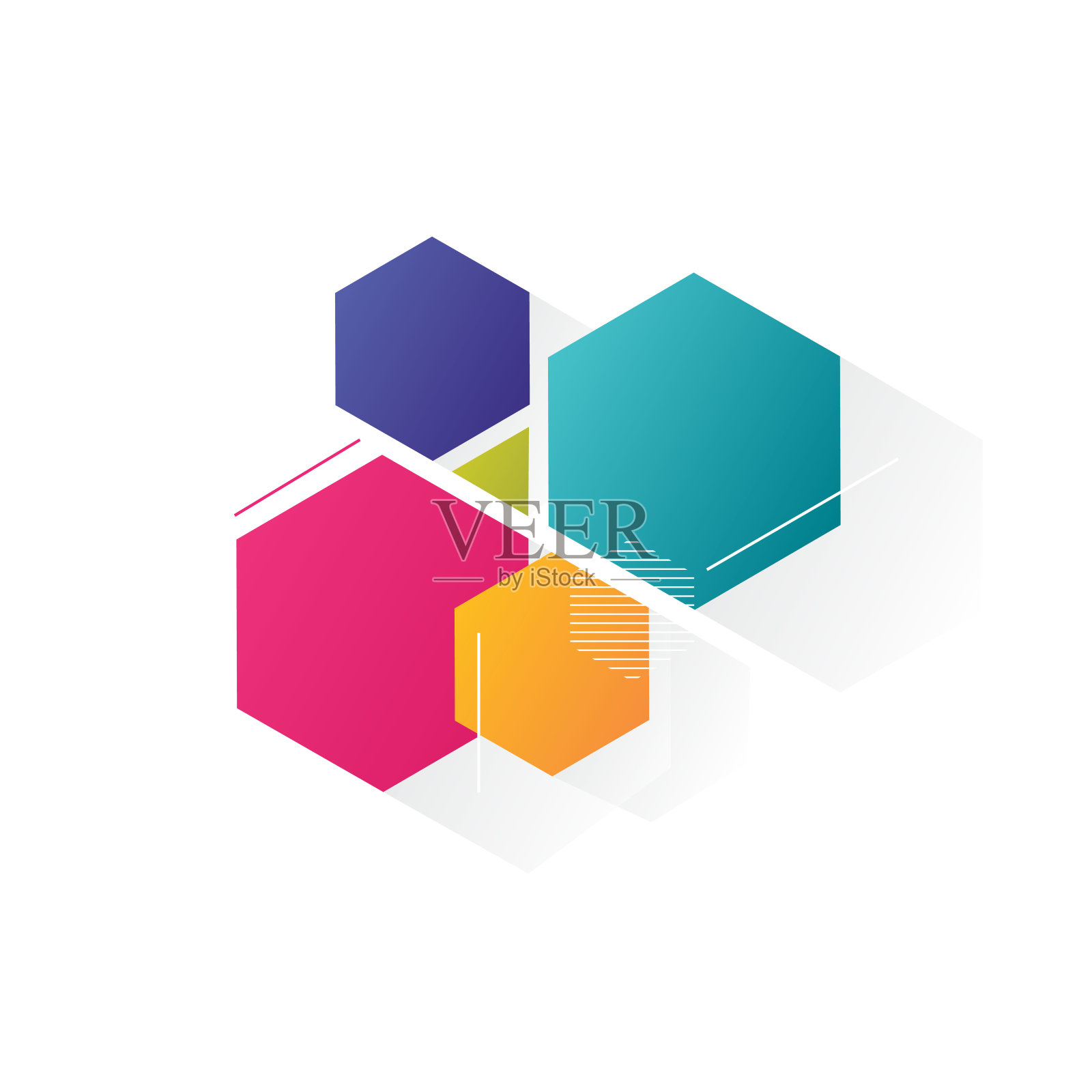 动态着色的形式和线与流动的液体形状。插画图片素材