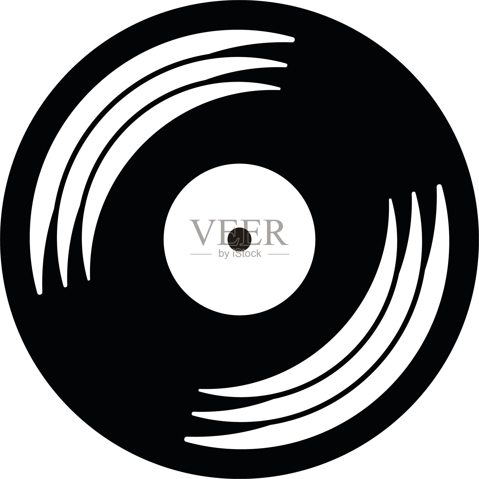 矢量图标的黑胶唱片插画图片素材