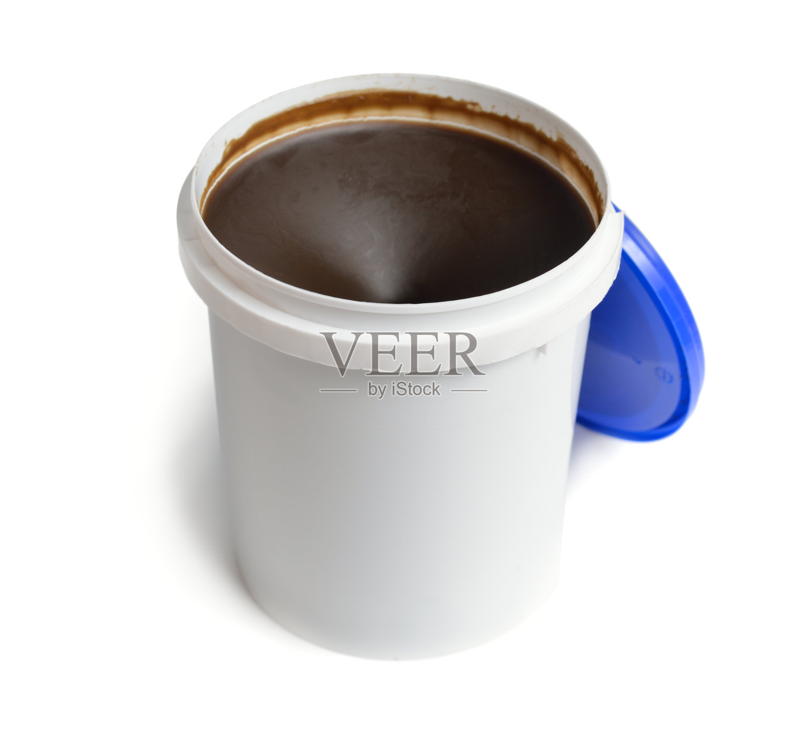 臭氧灰岩或臭氧灰岩，古称土蜡或土蜡。白色背景隔离照片摄影图片