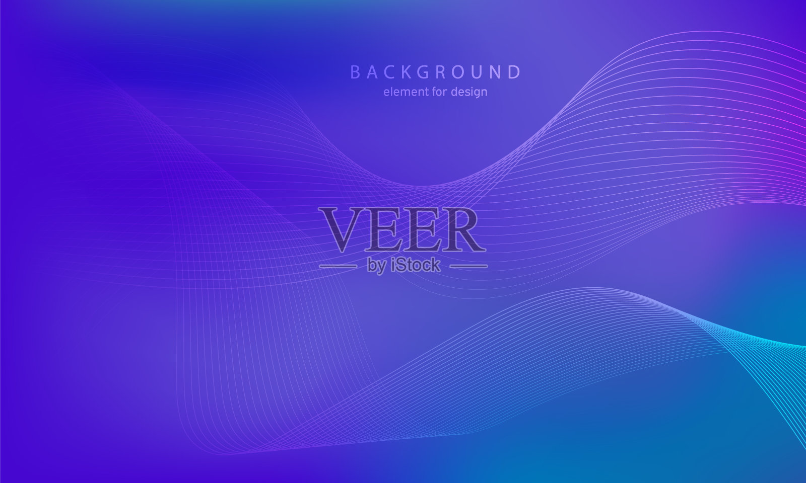 抽象的渐变背景。波浪元素用于设计。数字频率轨道均衡器。程式化的线条艺术。使用混合工具创建彩色闪亮波浪线条。弯曲的波浪状光滑条纹。向量。插画图片素材