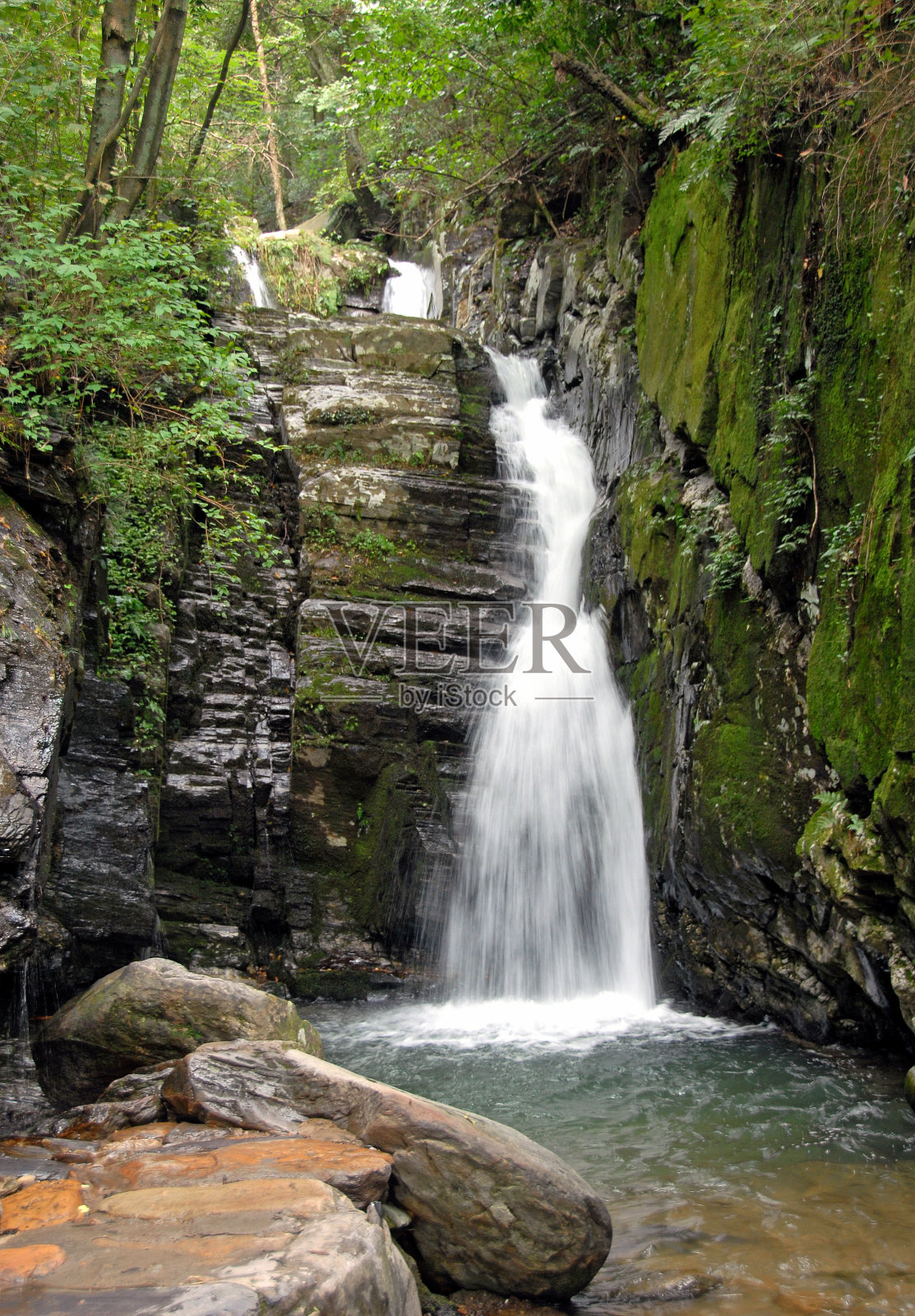中国江西省庐山瀑布照片摄影图片