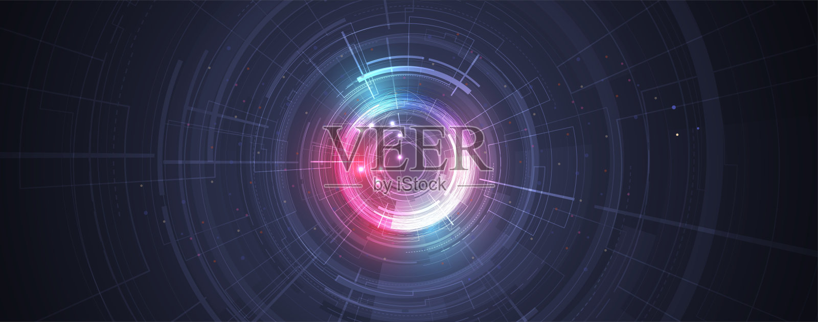 云技术。集成数字网页概念背景插画图片素材