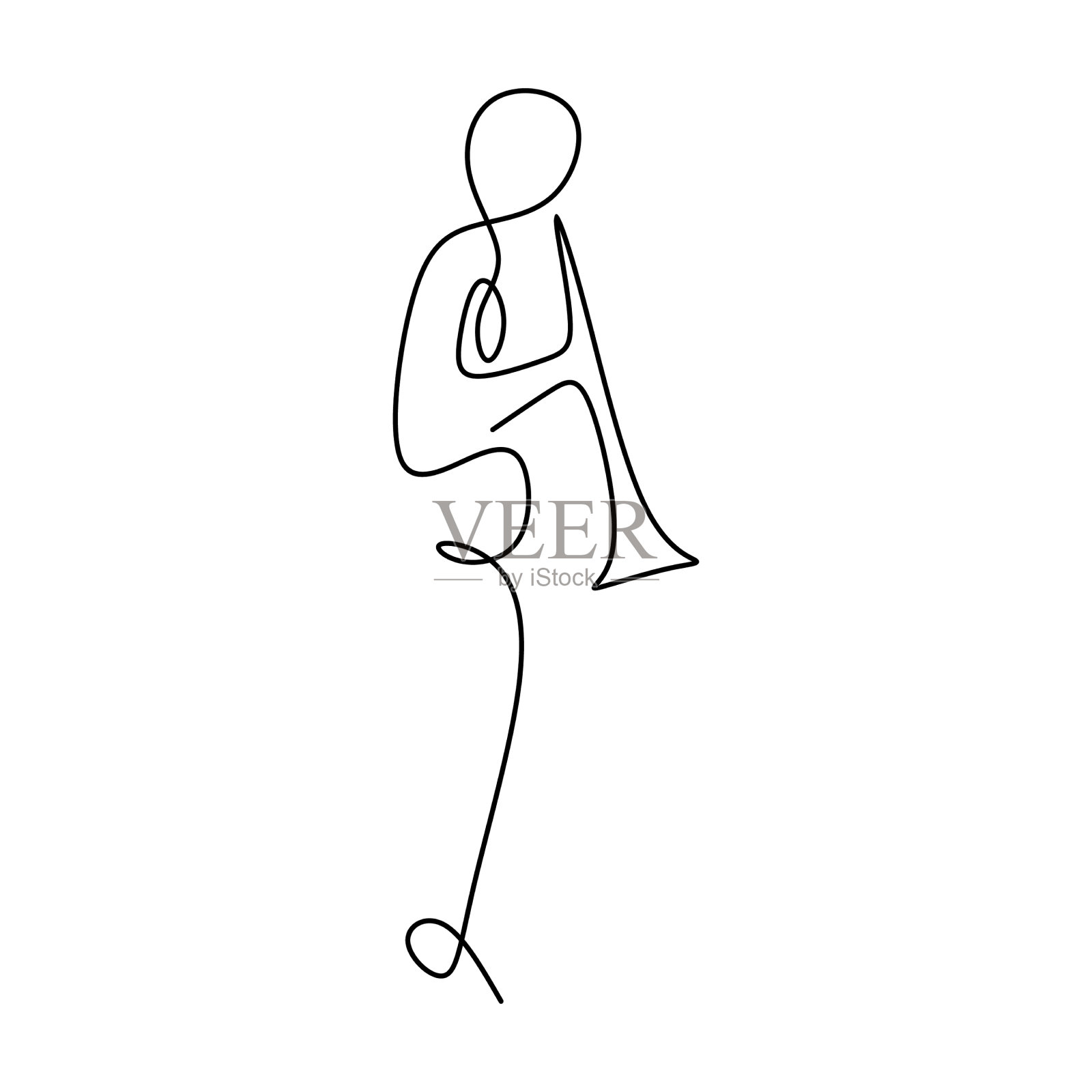 画面中一排连续的男人在玩设计元素图片