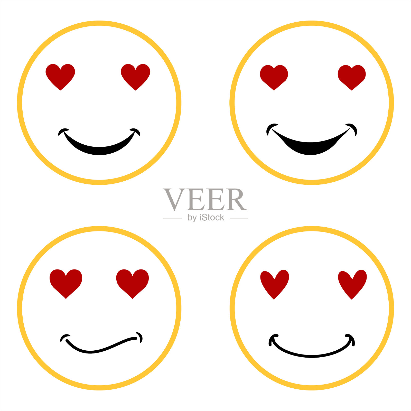 爱的表情符号设计元素图片