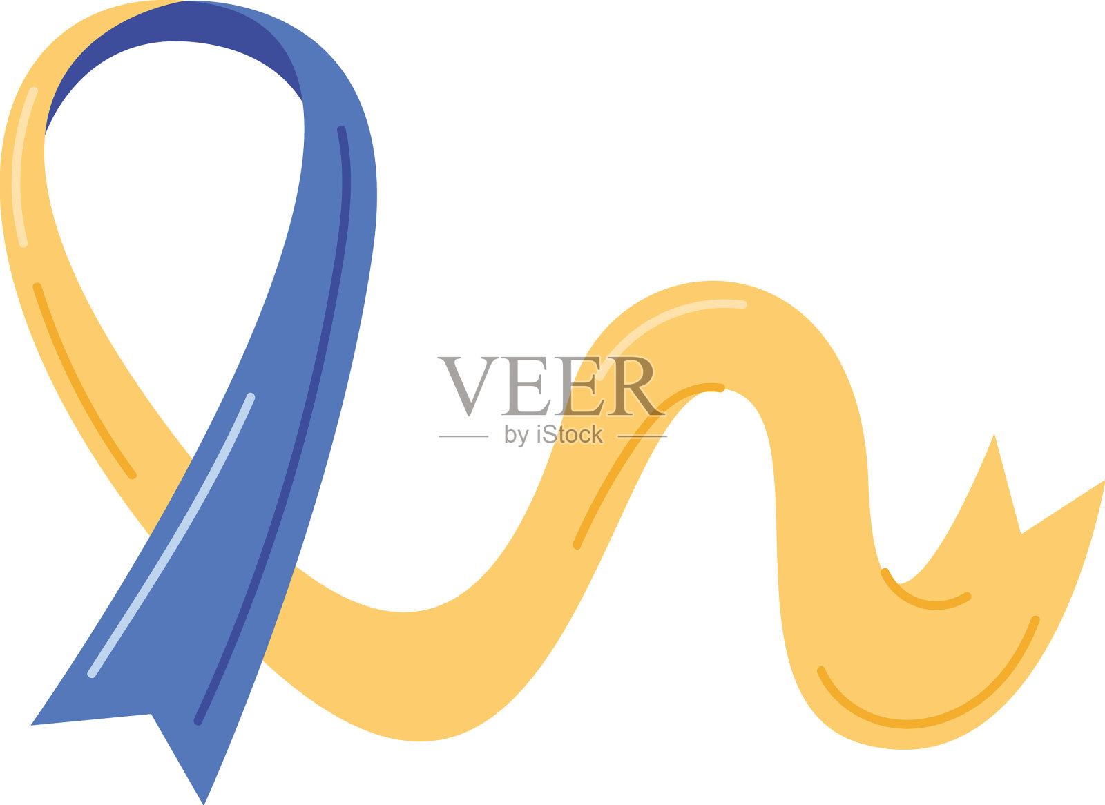 唐氏综合症活动丝带设计元素图片