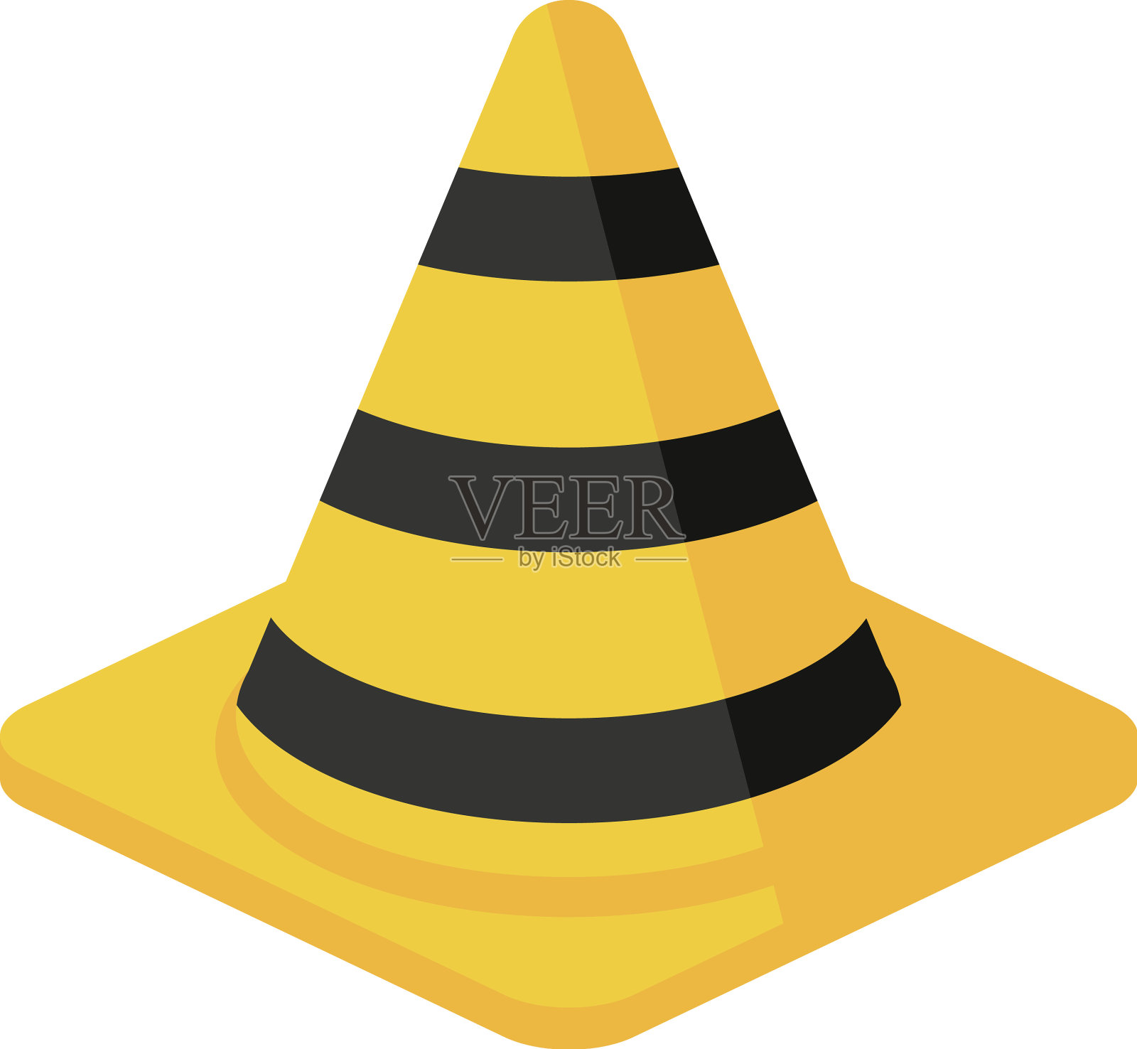 锥体警告图标设计元素图片