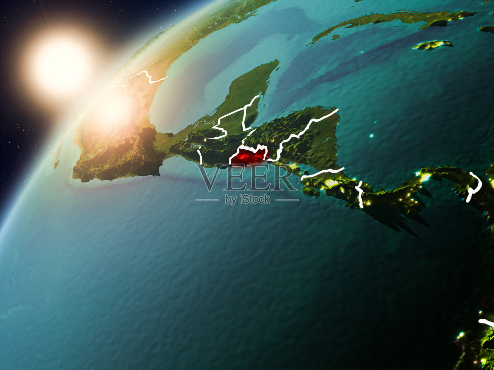 日落时分地球上的萨尔瓦多照片摄影图片