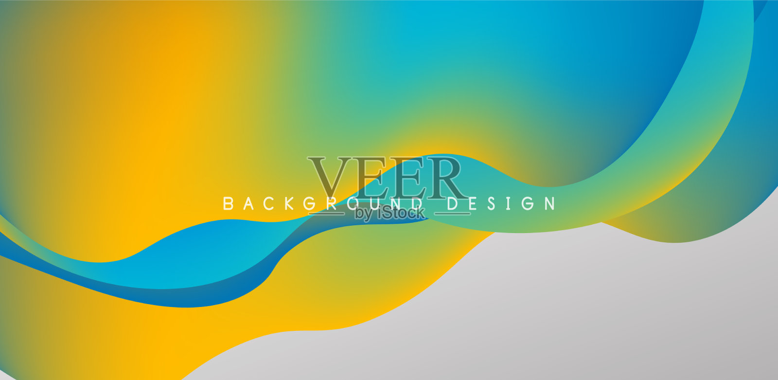 流体波为封面抽象背景插画图片素材