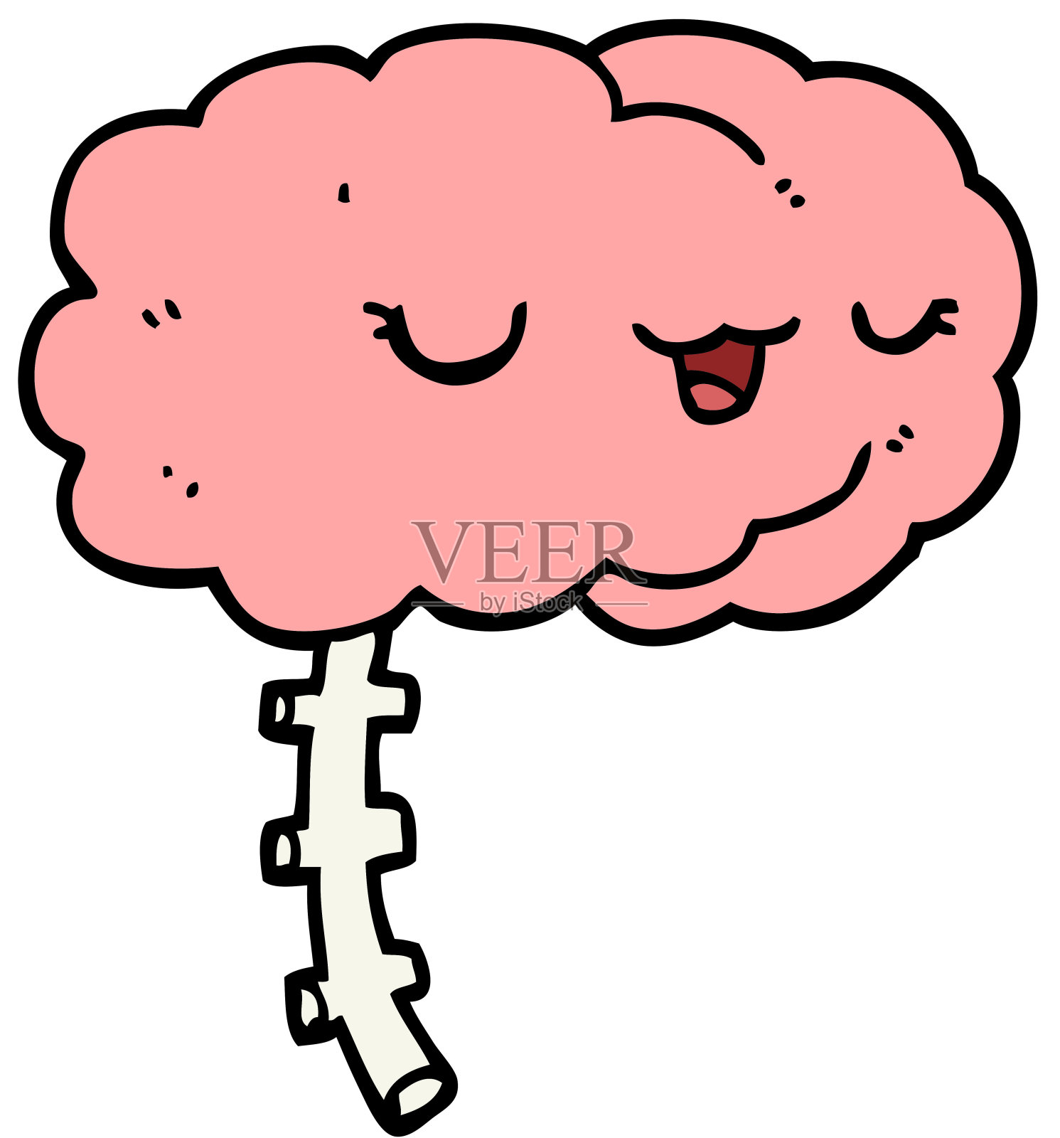 快乐卡通大脑设计元素图片
