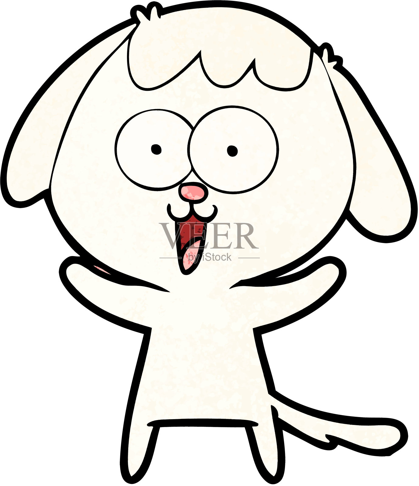 可爱的卡通狗插画图片素材