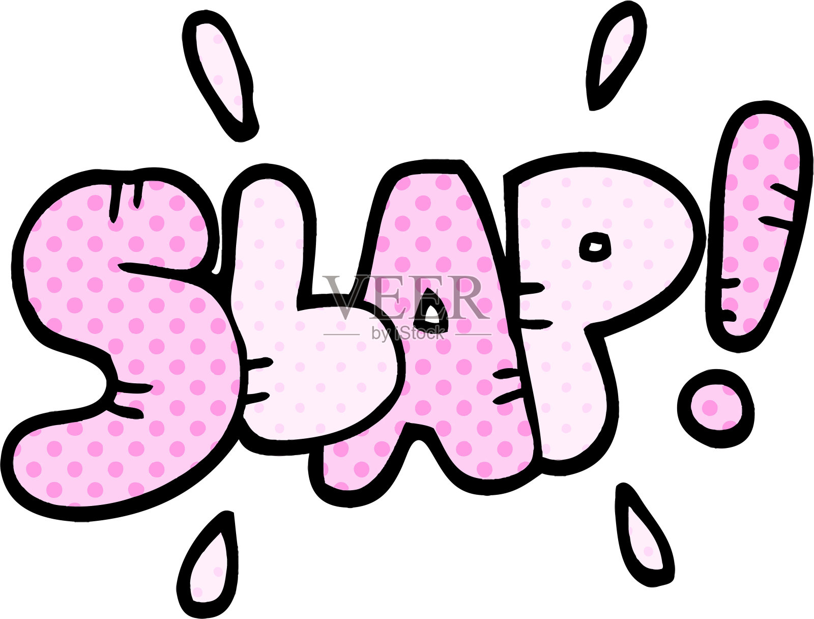 漫画书风格的卡通耳光符号插画图片素材