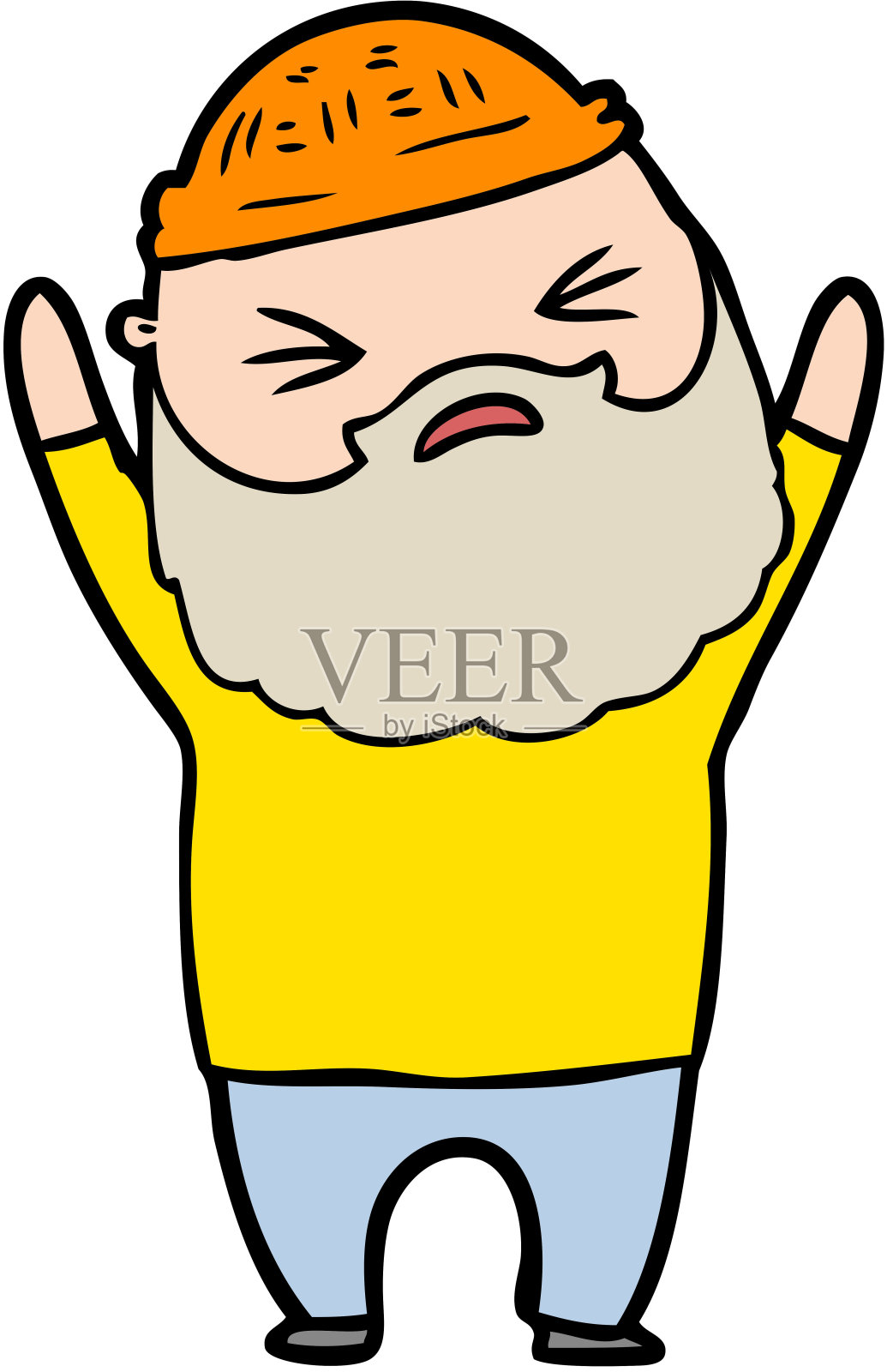 胡子卡通人设计元素图片