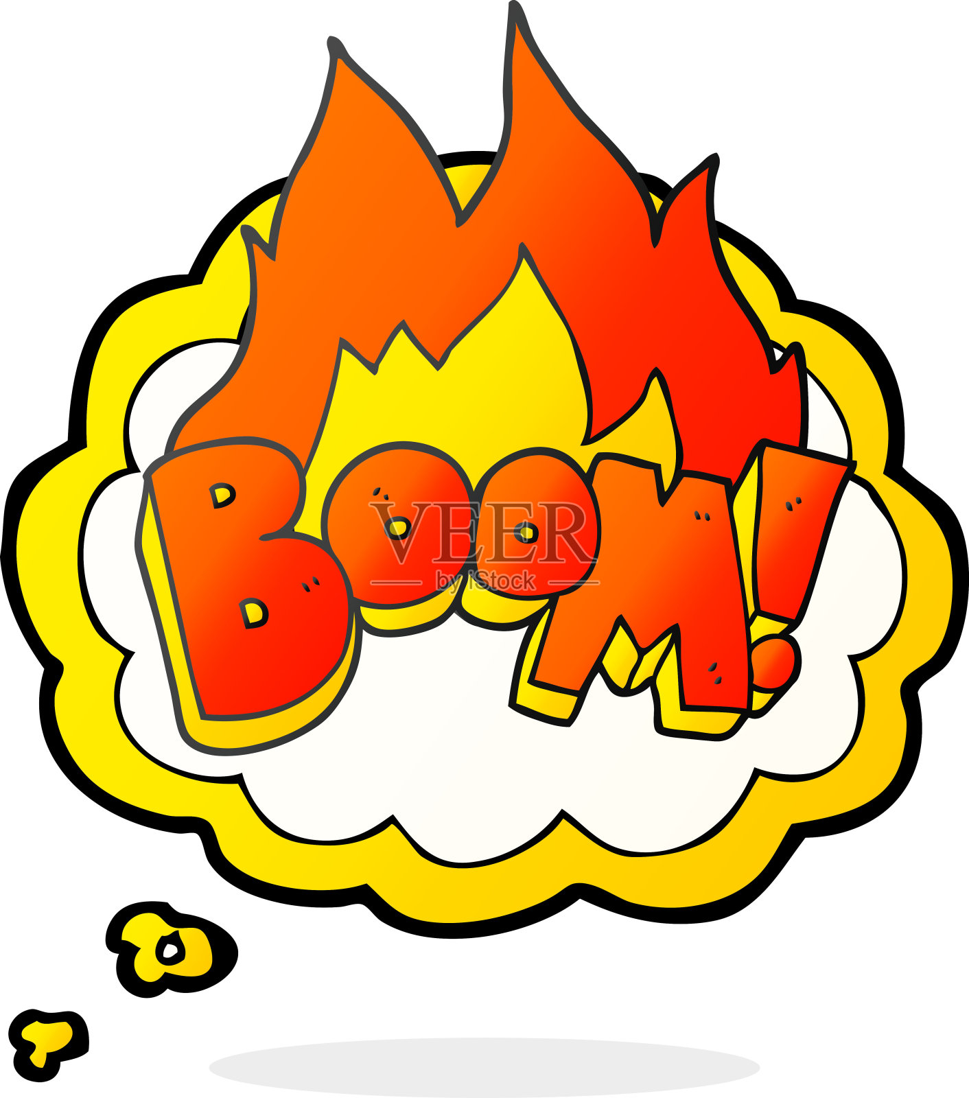 徒手画的思想泡泡卡通气泡插画图片素材