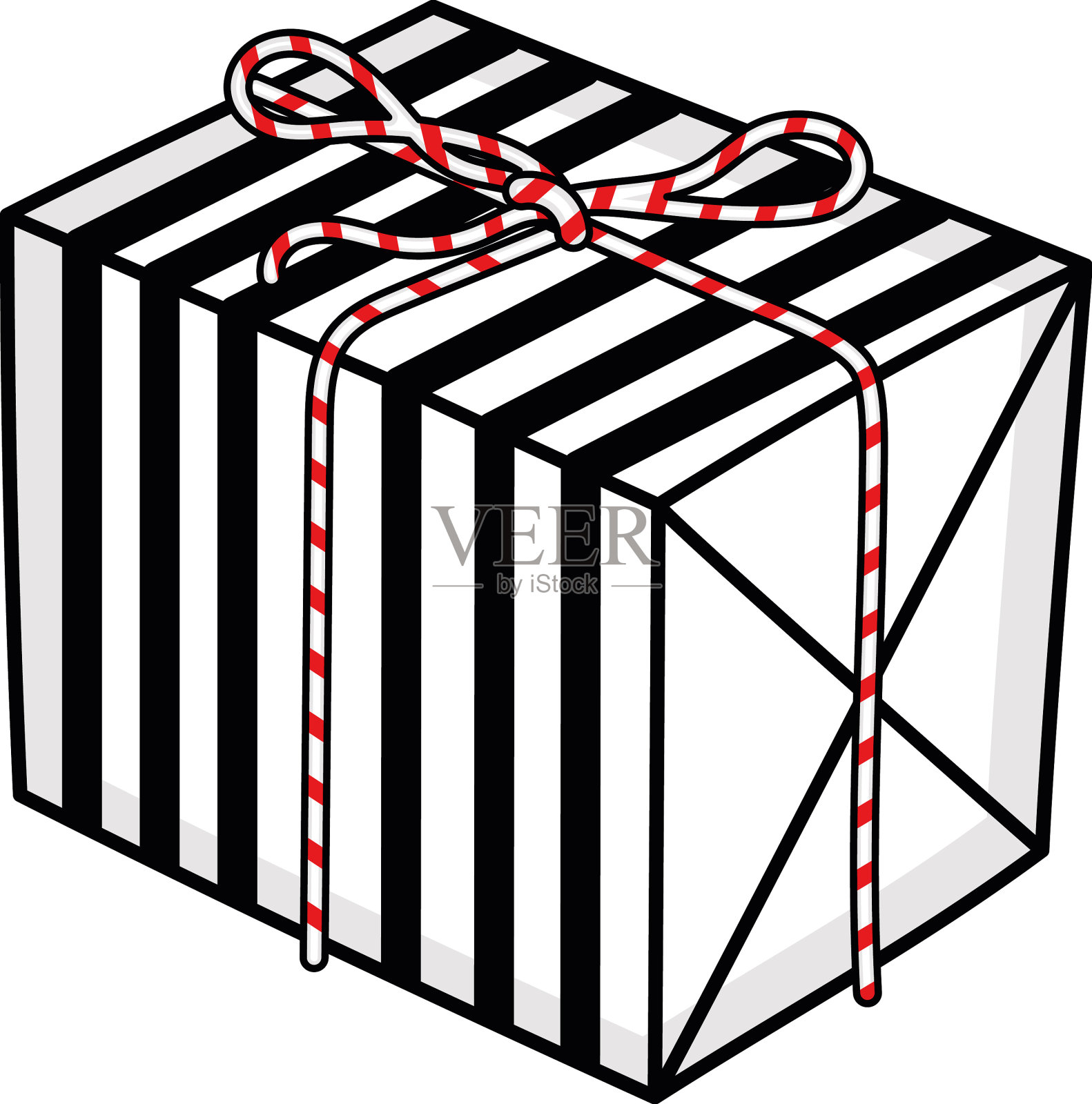 孤立的彩色包装礼物素描图标插画图片素材