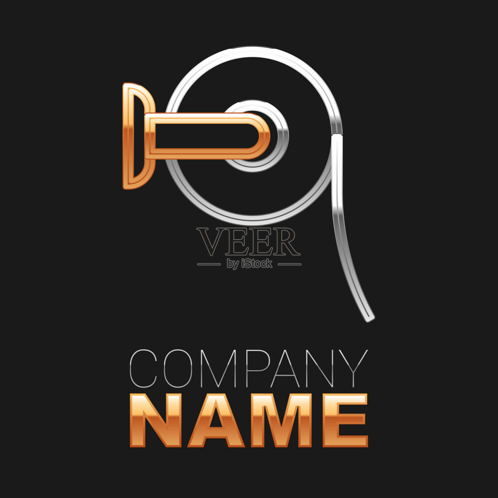 线条卫生纸卷图标隔离在黑色上插画图片素材