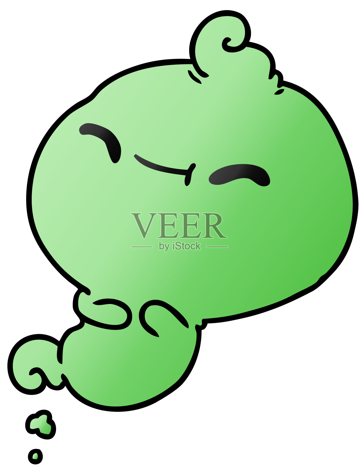 手绘梯度卡通卡哇伊可怕的鬼设计元素图片