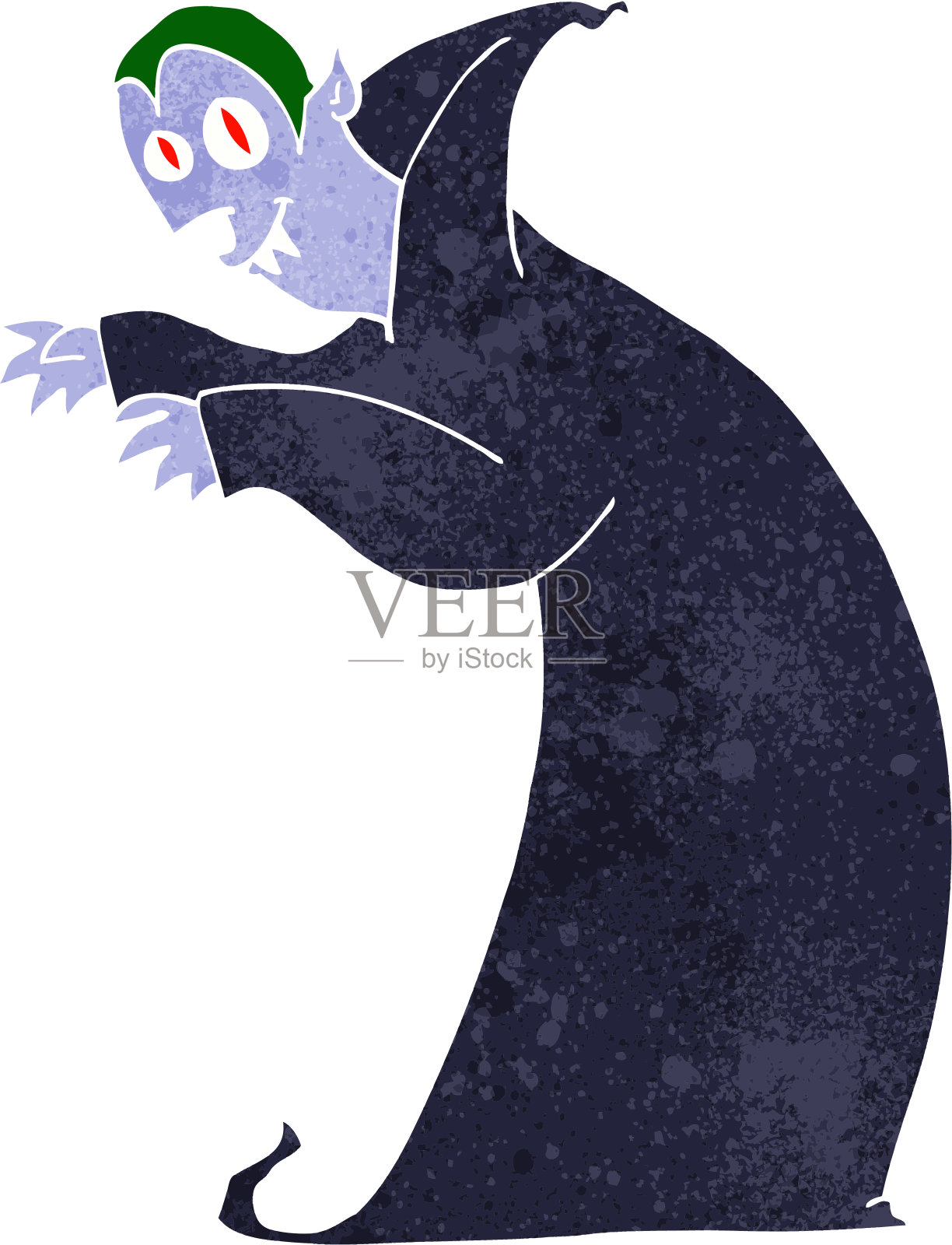 卡通幽灵吸血鬼插画图片素材