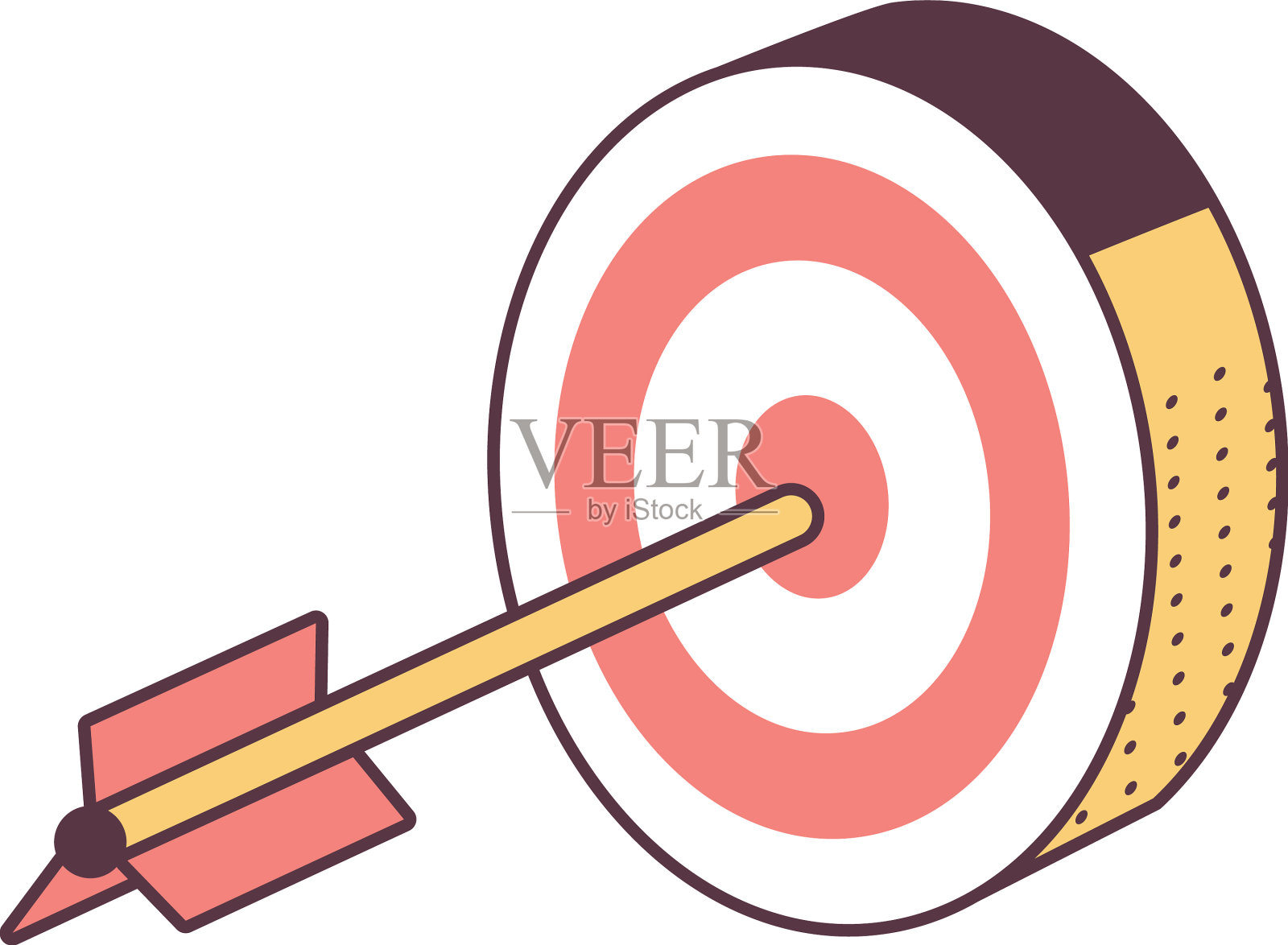 目标和箭头插画图片素材