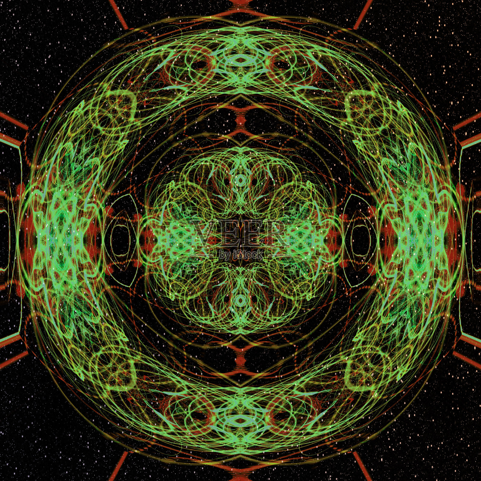 夜晚的灯光线条，无缝的灯光图案，抽象的背景照片摄影图片