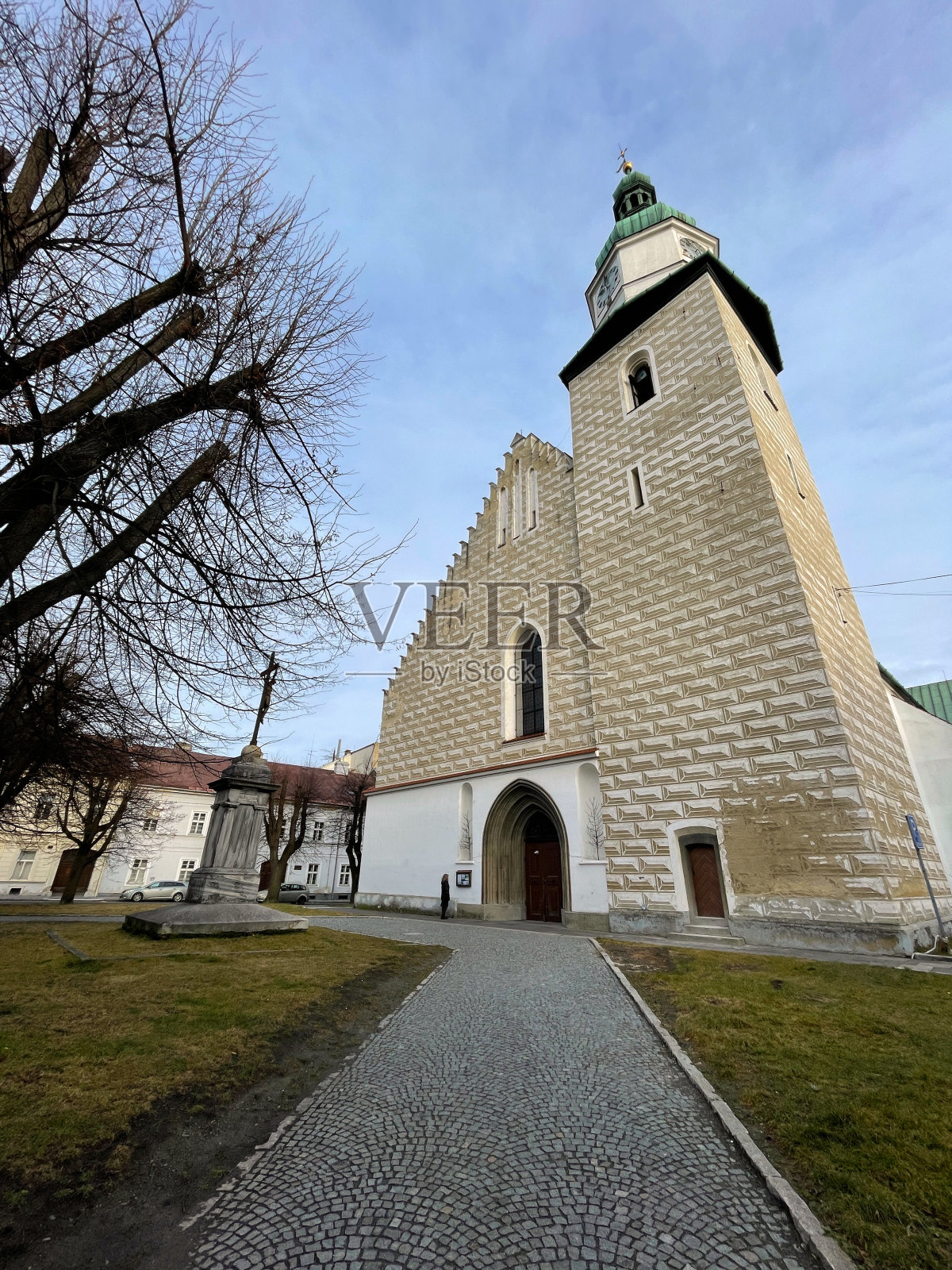 布伦塔尔圣母升天教堂。照片摄影图片