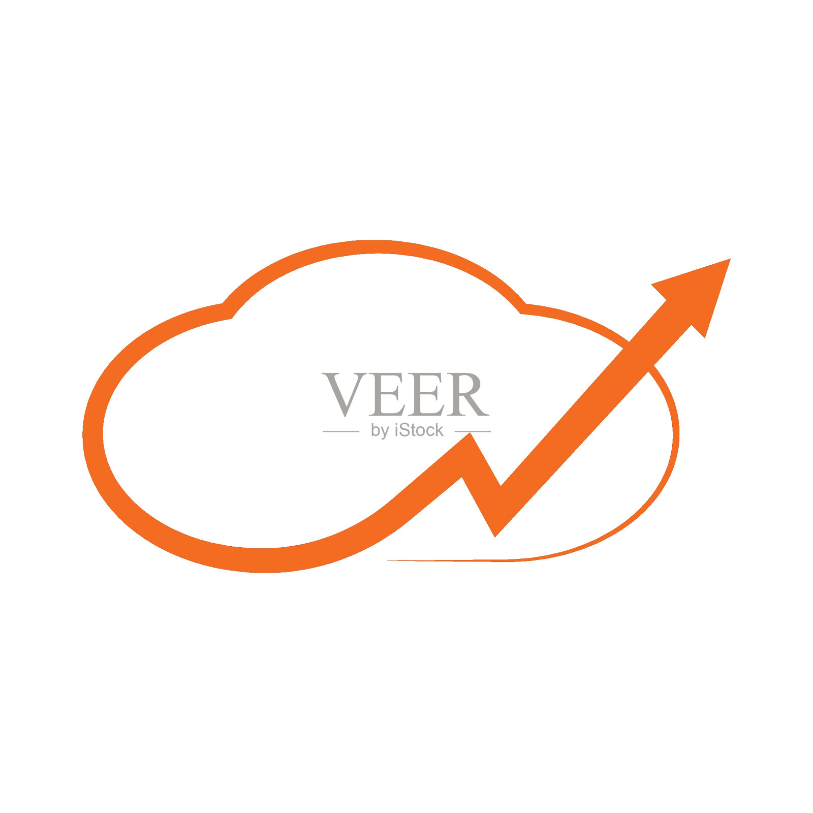 云分析logo插画图片素材