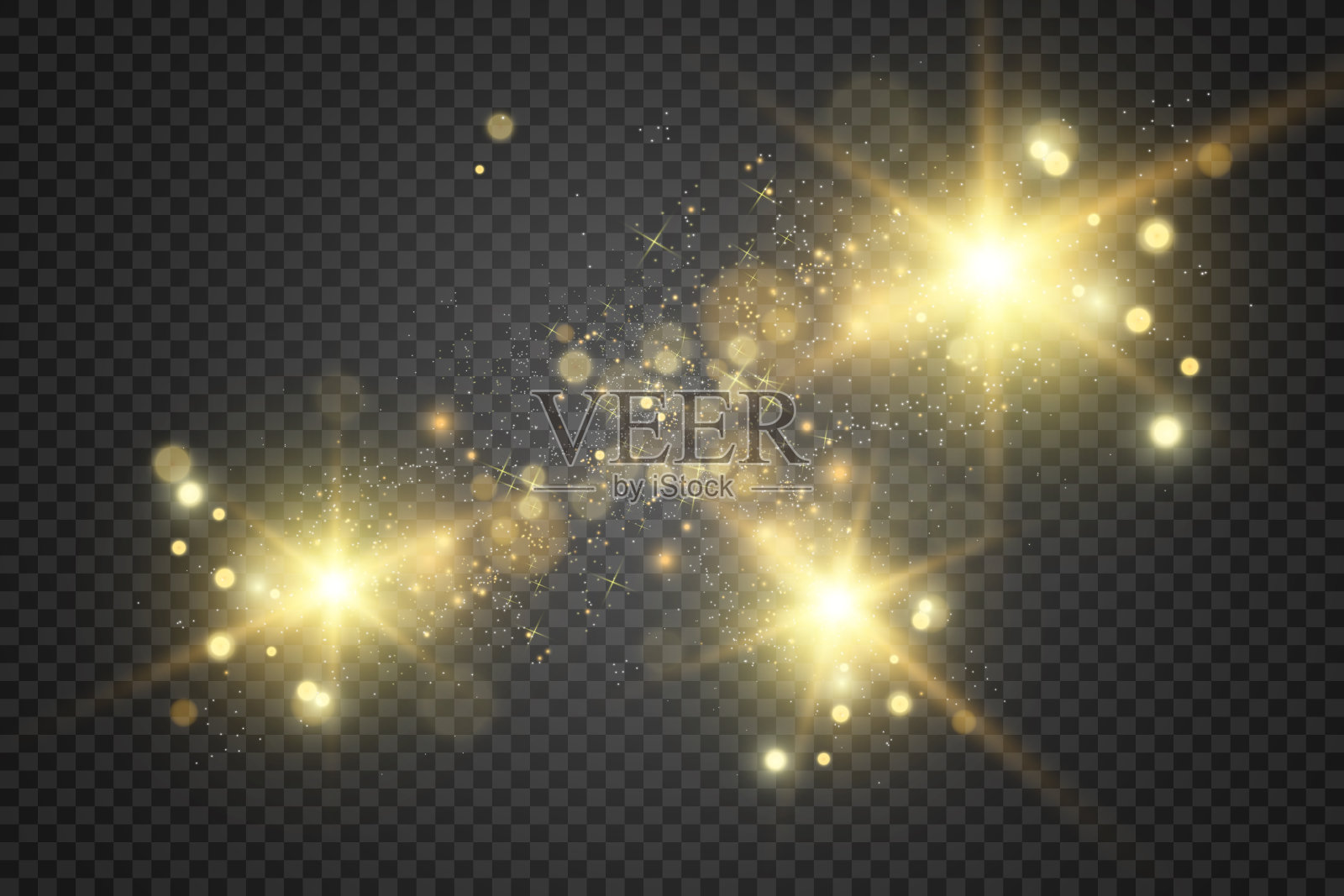 灿烂的尘埃矢量闪耀。闪闪发光的装饰品作为背景。矢量插图。插画图片素材