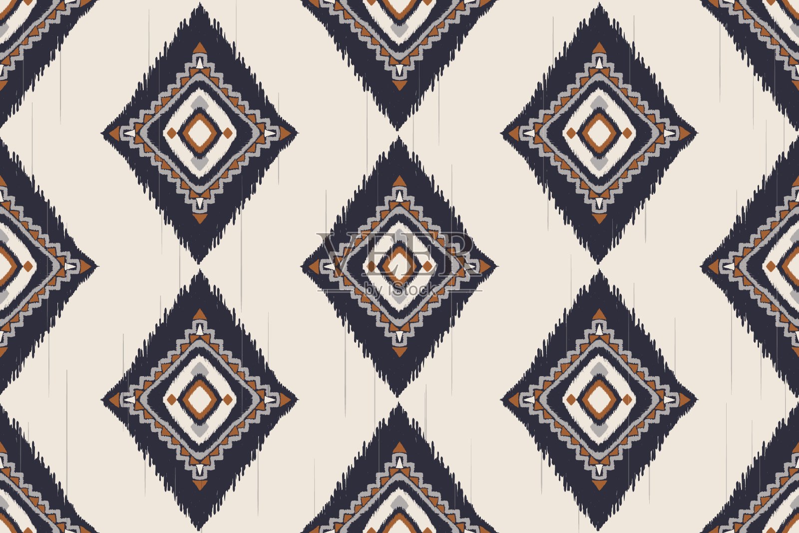 伊卡特非洲图案。插画图片素材