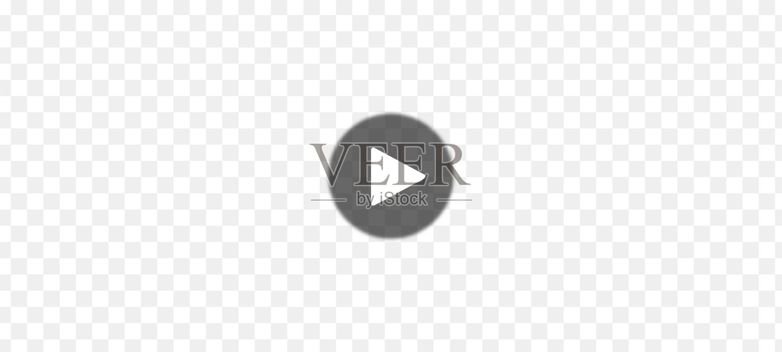 在透明背景上播放按钮图标。播放器视频符号。矢量图插画图片素材