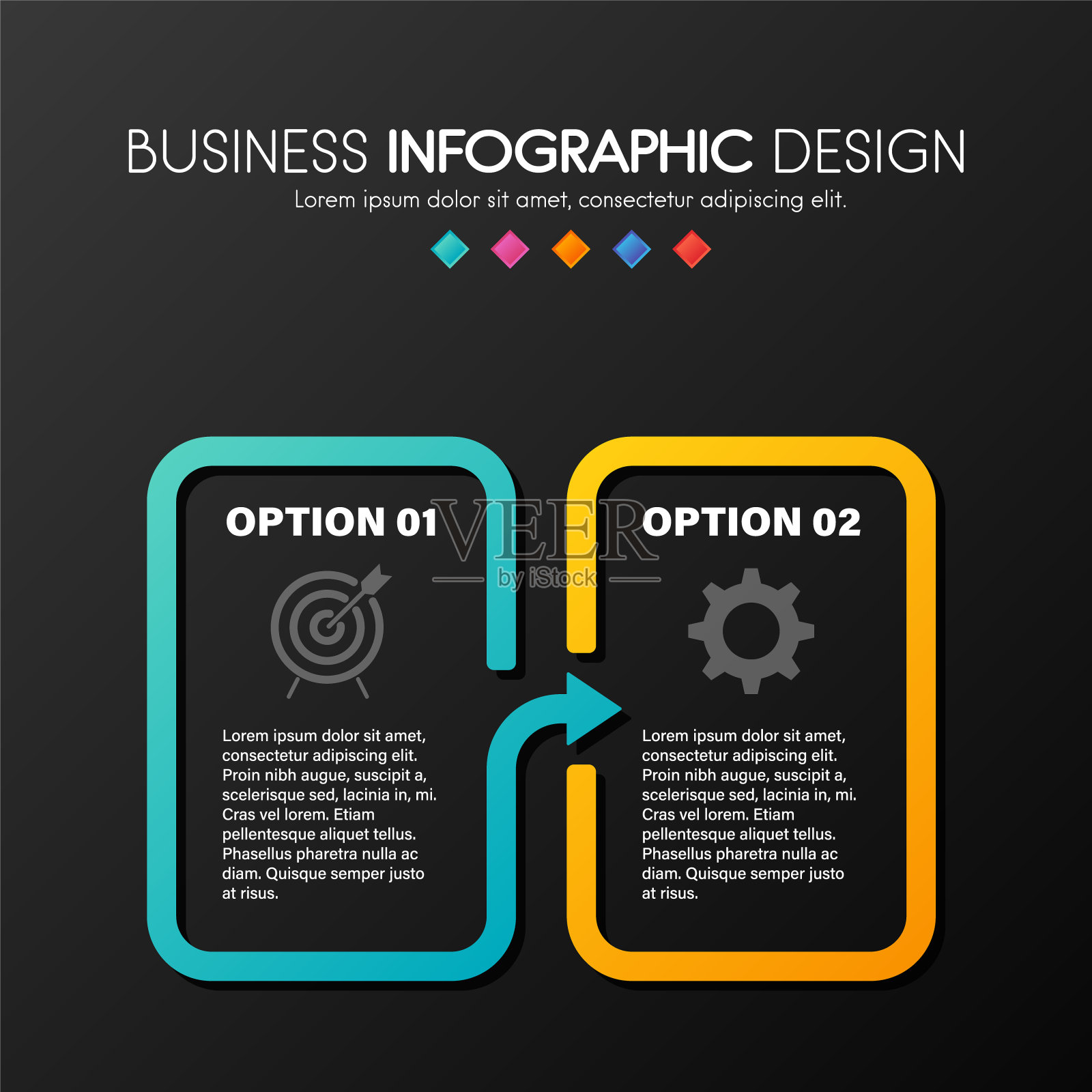 图表信息图表模板有2个选项。向量设计模板素材