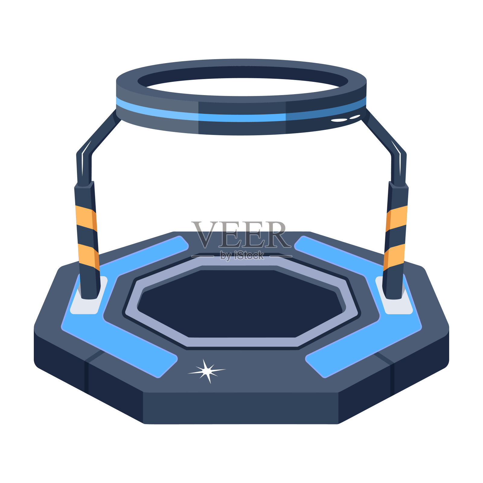 虚拟现实跑步机插画图片素材