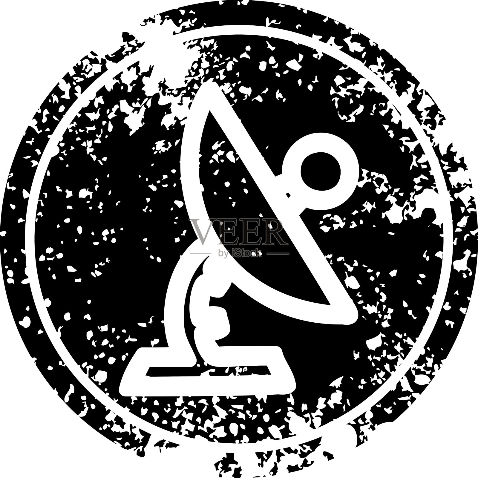 卫星天线心疼图标符号插画图片素材