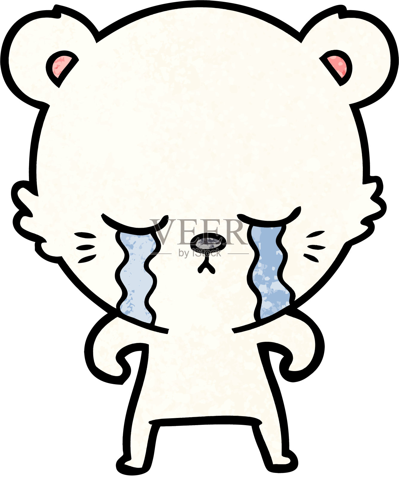 北极熊漫画插画图片素材