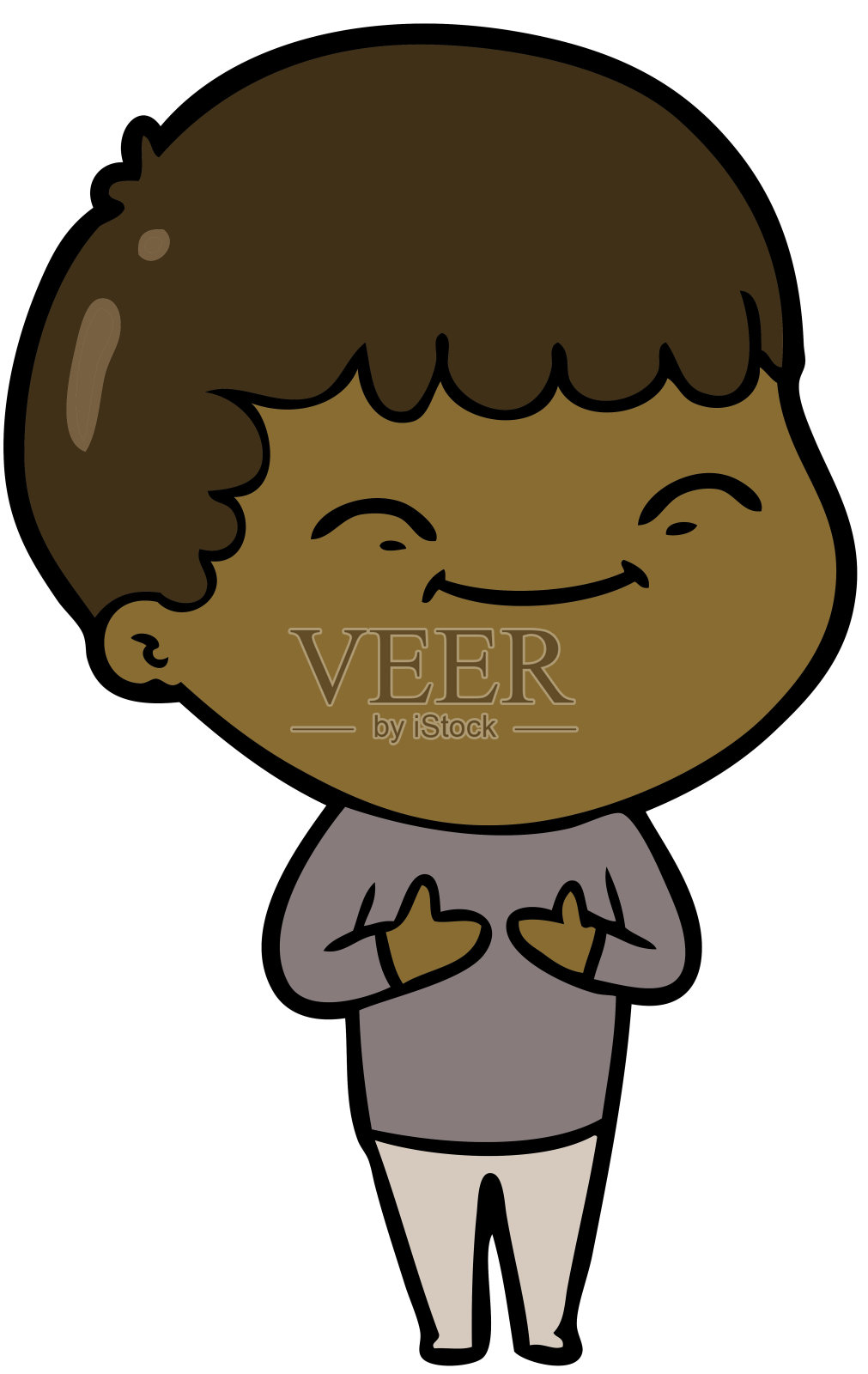 卡通快乐男孩插画图片素材