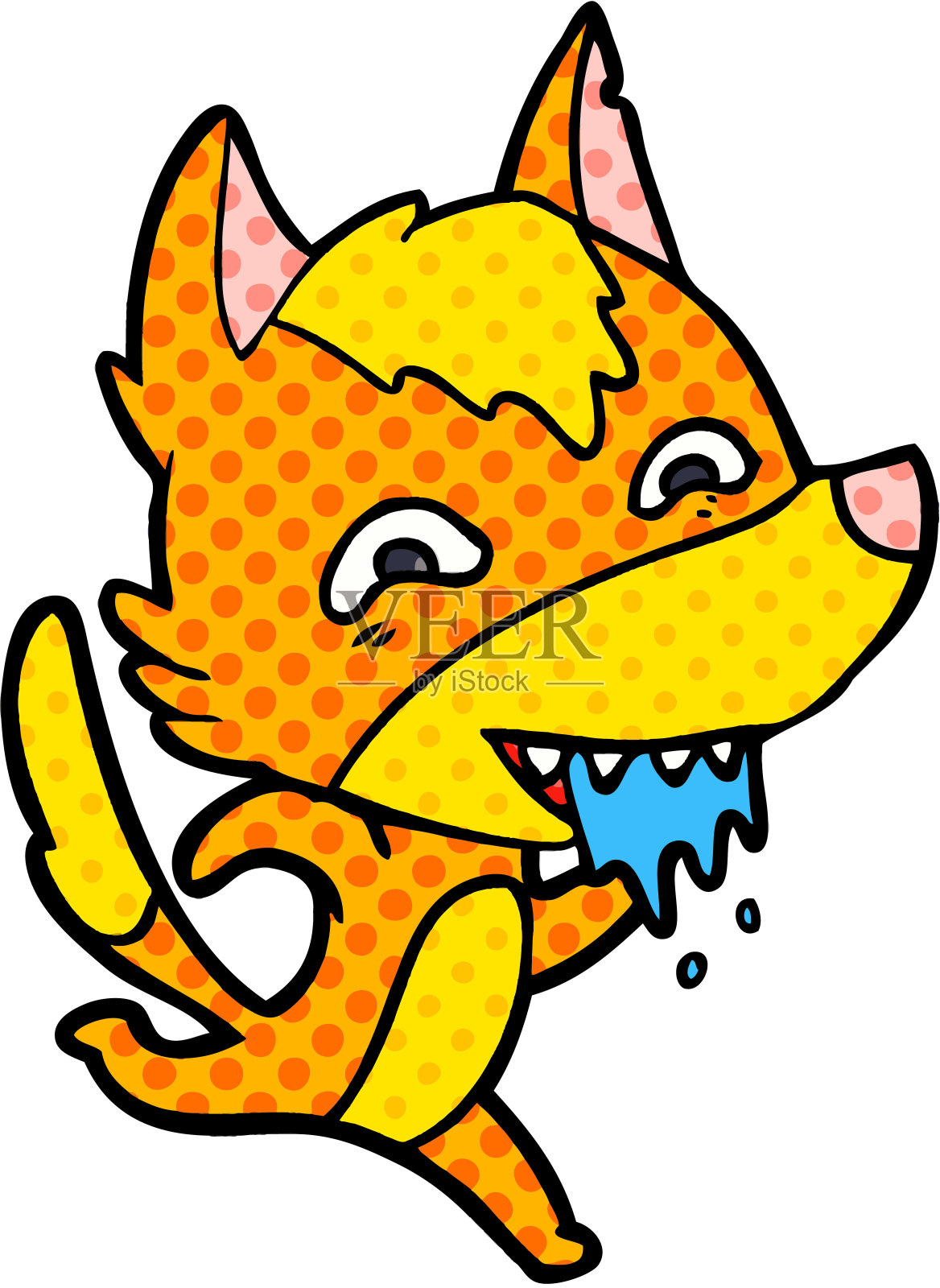 福克斯卡通人物插画图片素材