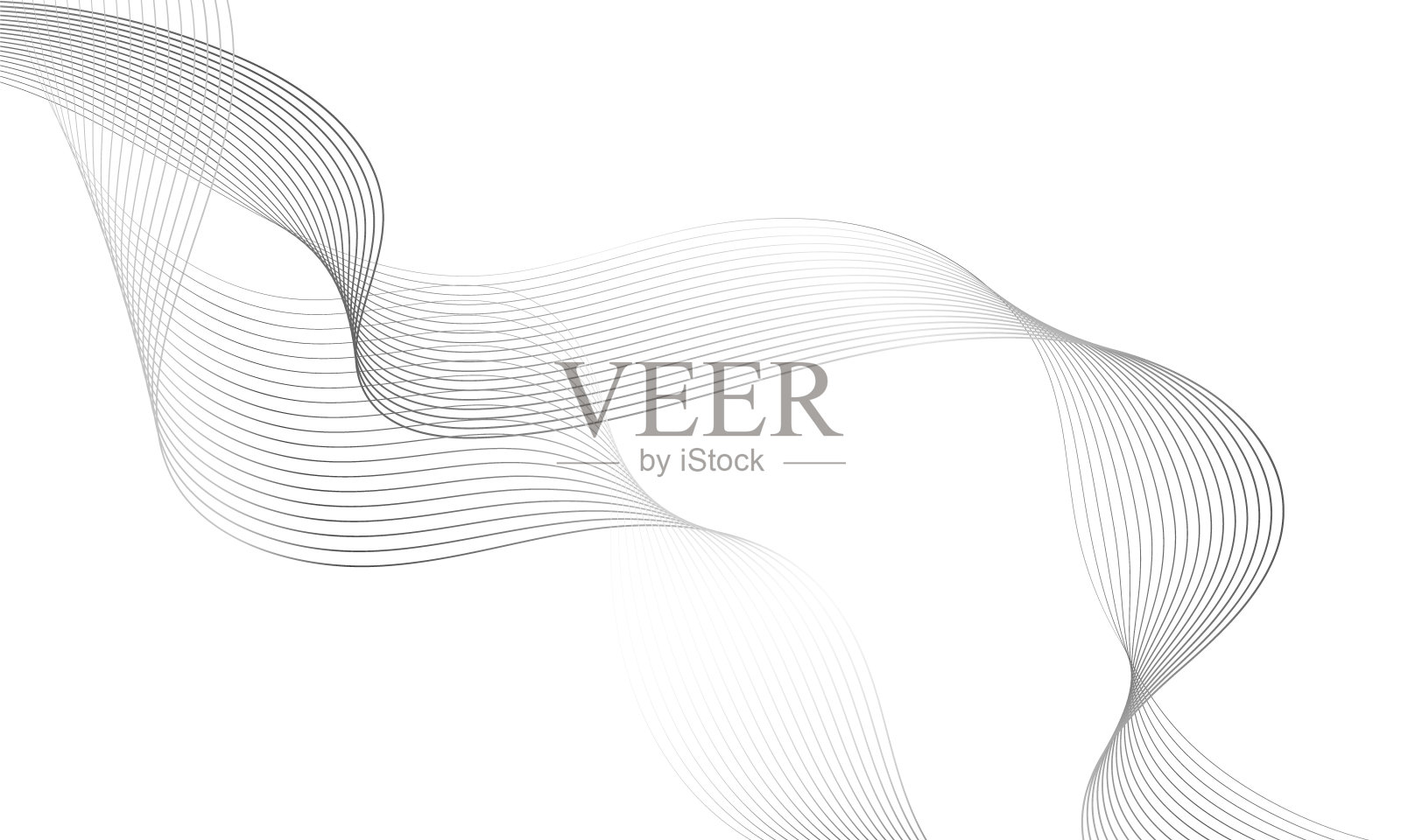 摘要白金梯度波单元设计。数字频率轨道均衡器。程式化的线条艺术背景。矢量插图。使用混合工具创建波浪线。弯曲的波浪线。插画图片素材