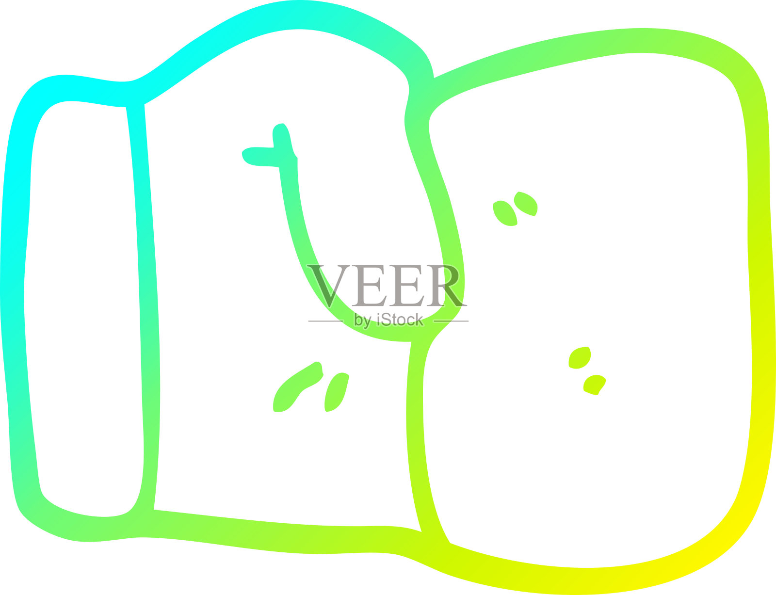 冷梯度线绘制卡通拳击手套插画图片素材