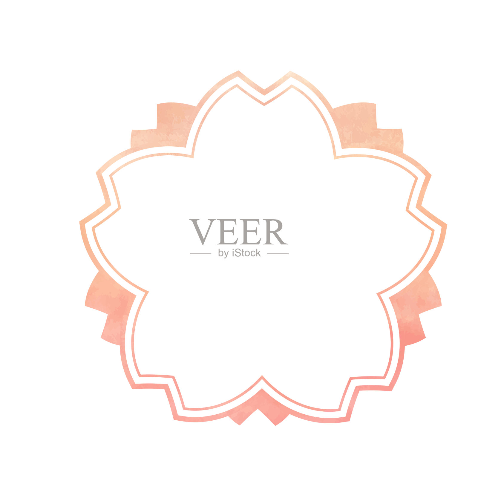 庆祝邮票，图标框12樱花型插画图片素材