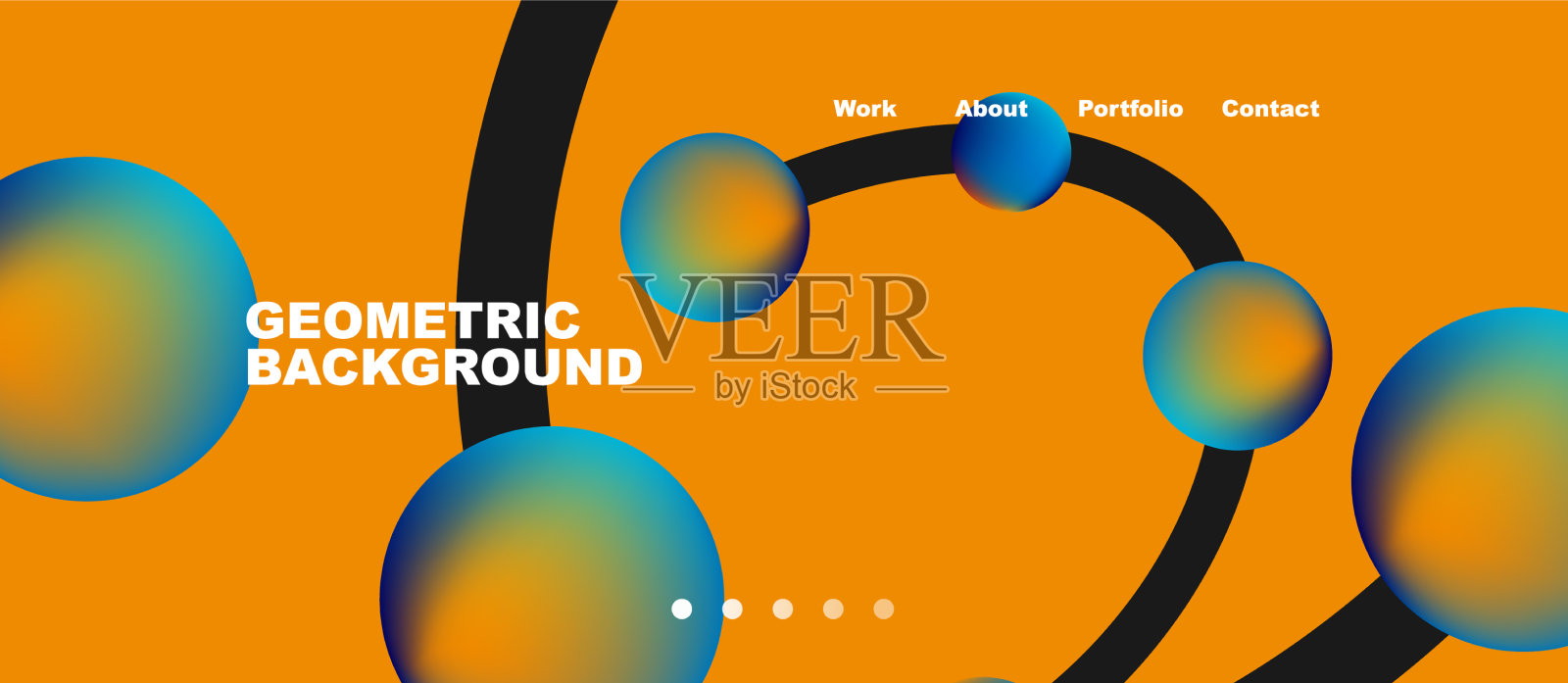 连接点几何着陆页面背景插画图片素材