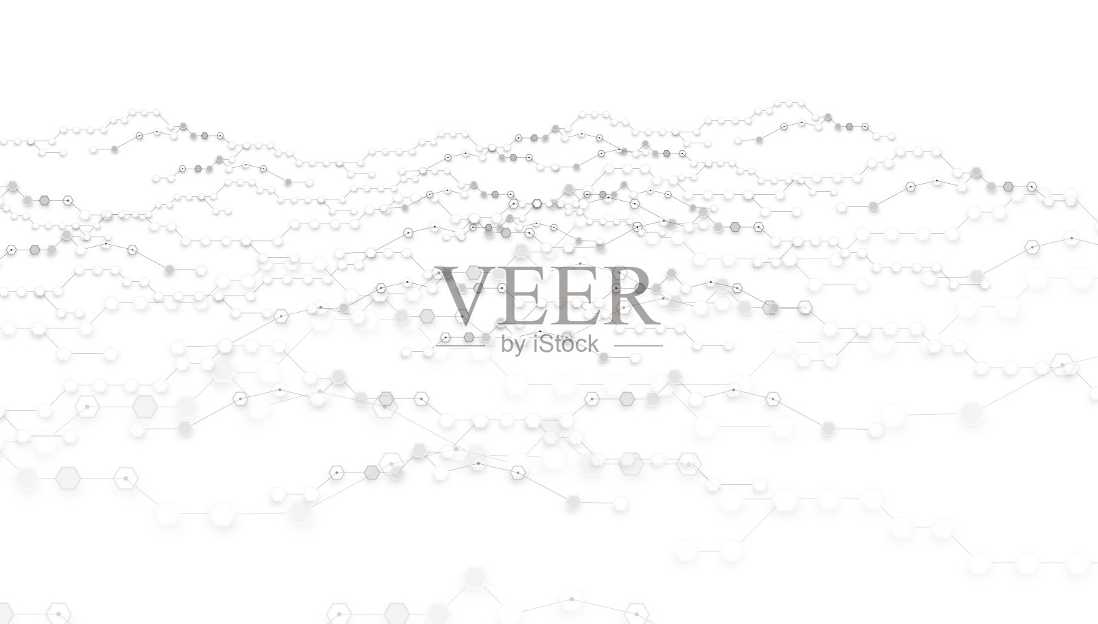 抽象的技术背景。未来技术界面。矢量插图与许多几何形状。插画图片素材