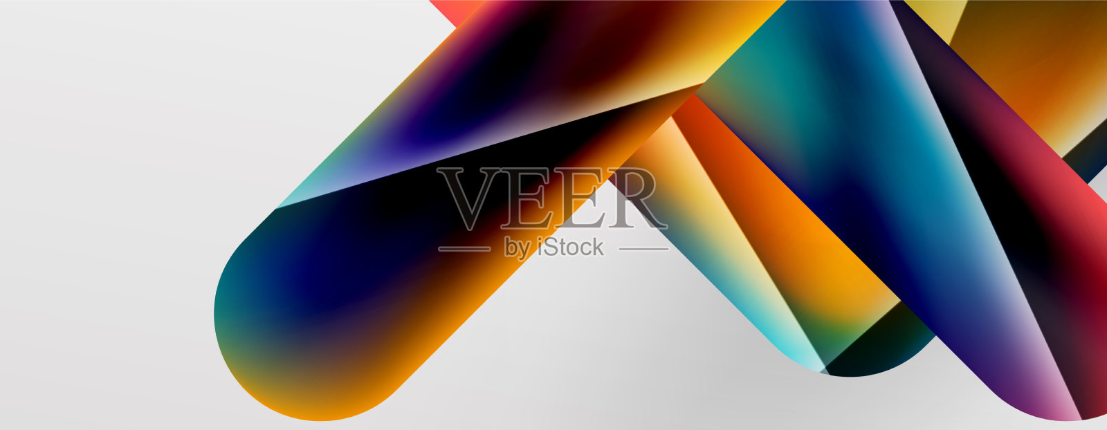 三角形流体颜色梯度抽象背景插画图片素材