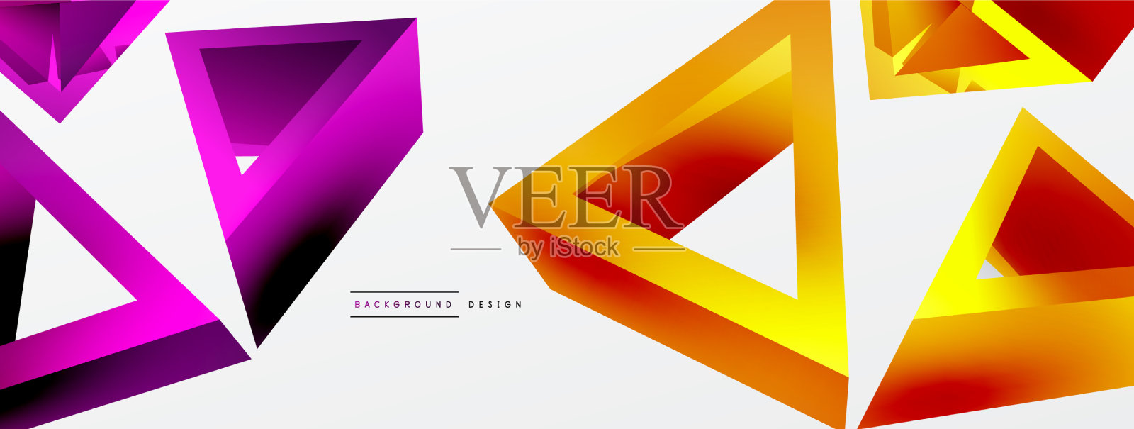 三角形抽象背景3d基本插画图片素材