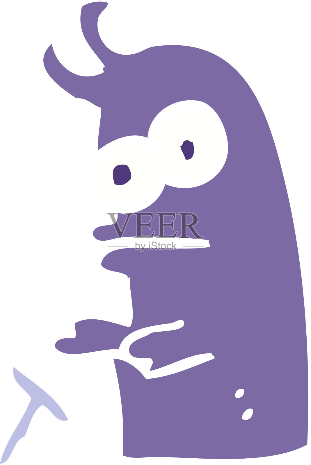 小外星人的平面彩色插图插画图片素材