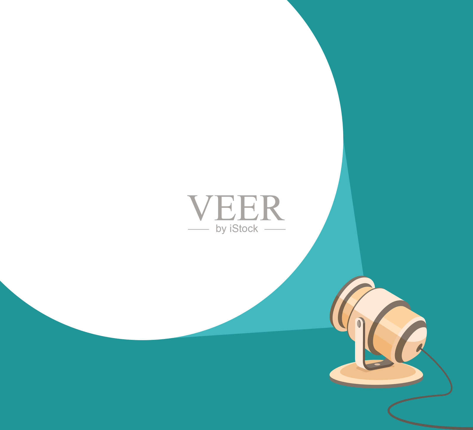 剪影光灯投影仪与散射射线。电影院电影节海报。电影背景。聚光灯在墙上发光。聚光灯下的图标。投射的光束。电影时间概念。插画图片素材